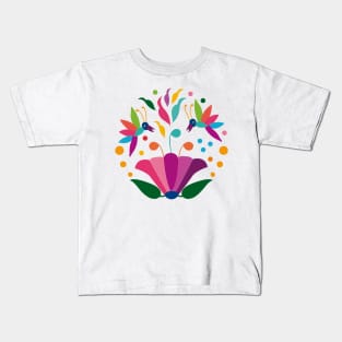 Spring Colorful Flowers by Akbaly T-Shirt Kids T-Shirt